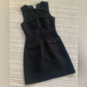 H&M Navy Zipper Front Dress 4